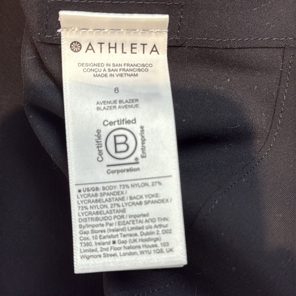 Athleta Avenue Black Women's Blazer New (NWT) Size 6 - Picture 11 of 12